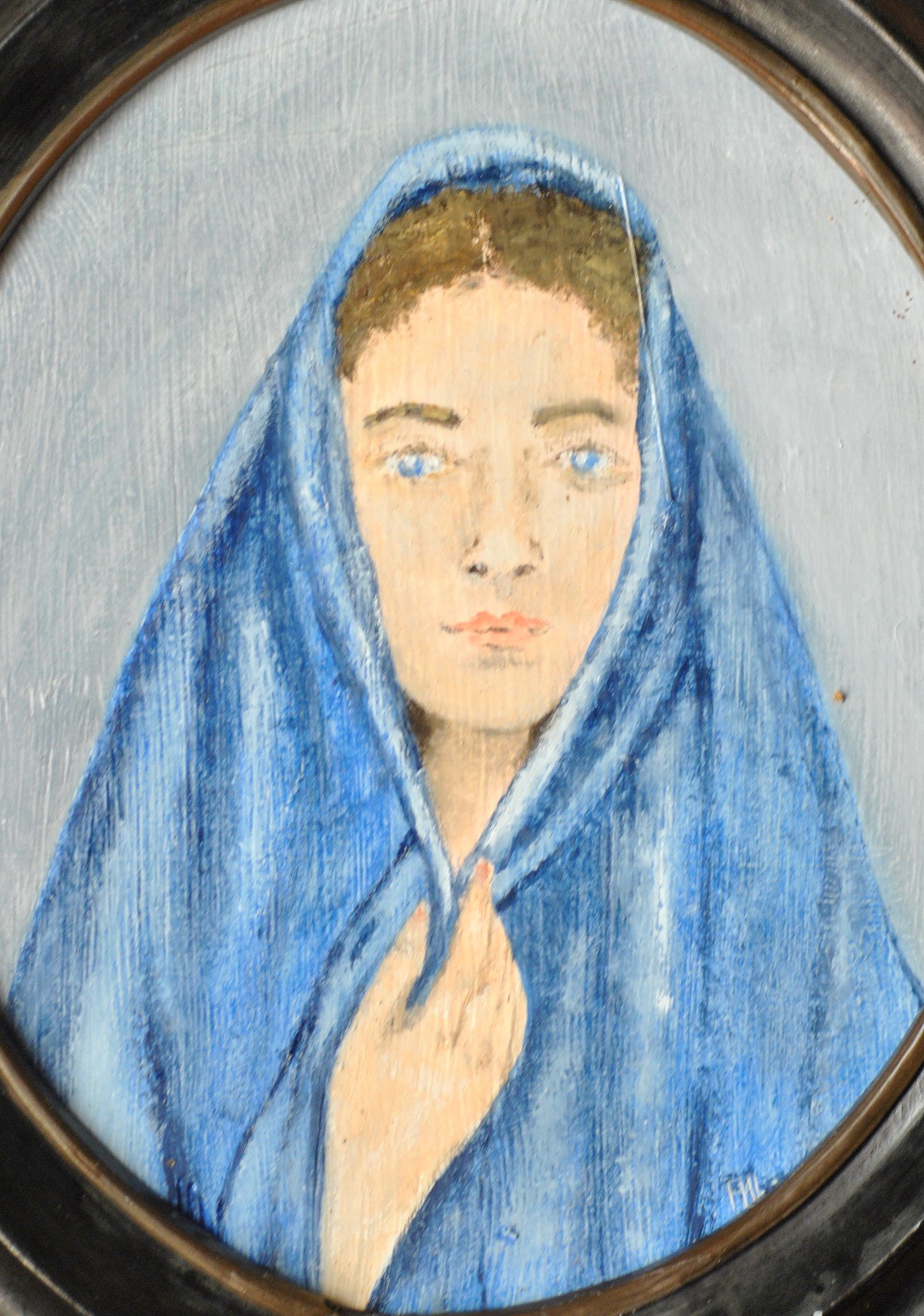 “Maria”- olio su tavoletta ovale cm 17×21